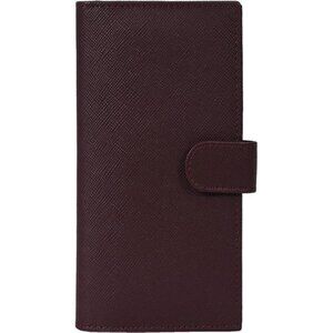 Unisex Leather Checkbook Cover RFID Slim Wallet with Pen Holder
